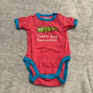 10/20$ Lazy One Pink and Blue Cuddle Bug Newfoundland Bodysuit size 12 months